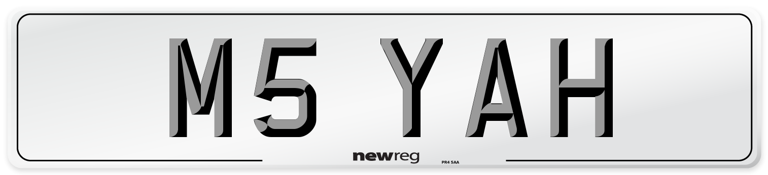 M5 YAH Number Plate from New Reg